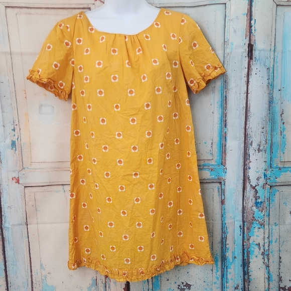 Orla Kiely Golden Yellow Mini Dress - Picture 1 of 8